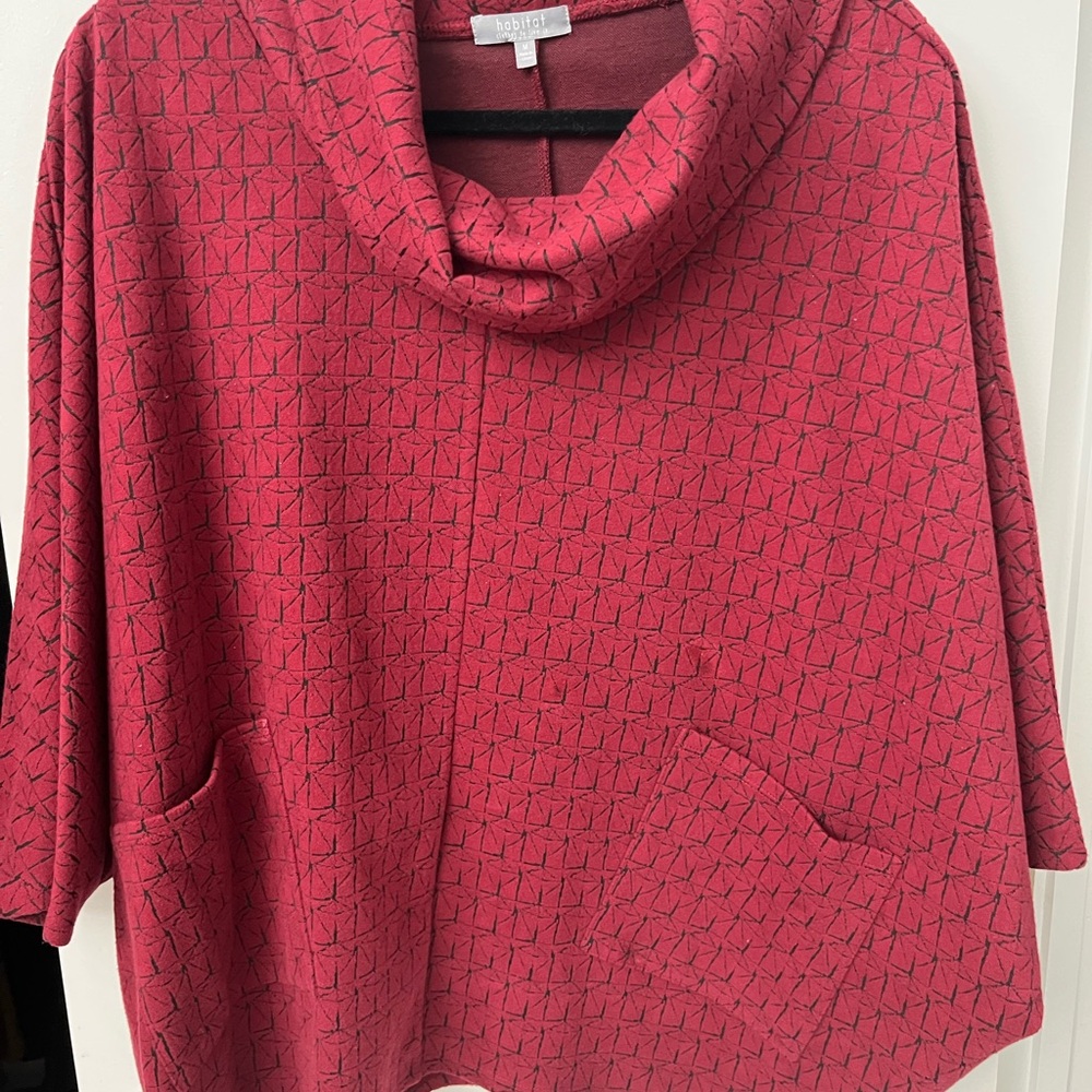 Habitat Red Cowl neck knit oversized top
